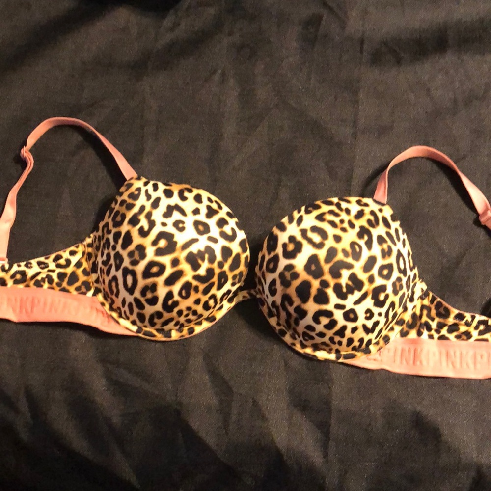 Vs Pink Leopard Bra